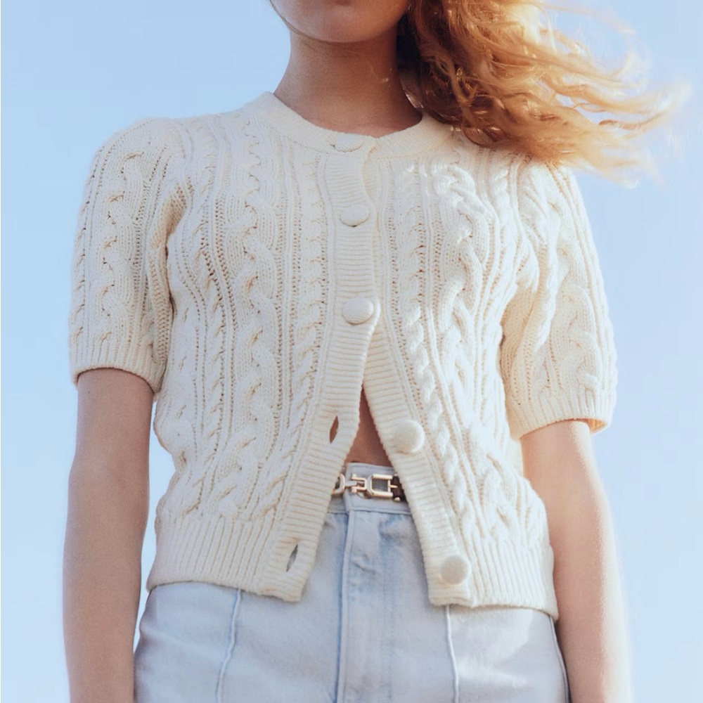 H&M Cream Cable Knit Women's Sweater